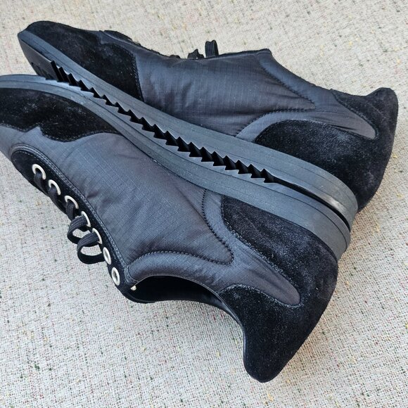 Louis Vuitton Men Sneaker Lace Up Shoes Black Suede/Fabric Upper Made in Italy 8 - Picture 5 of 12